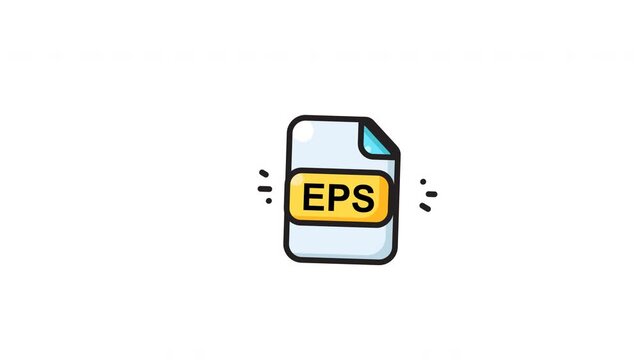 White eps file icon suitable for digital projects. Simple vector illustration ideal for websites, apps, and presentations. Minimalistic style.