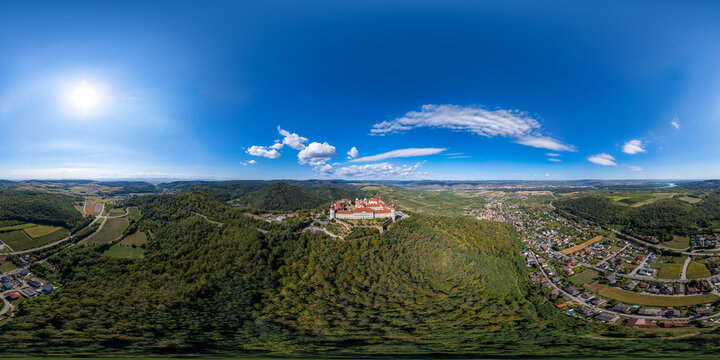 Stift G&ouml;ttweig im Sommer - 360 Grad Luftbild Panorama