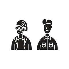 Fototapeta premium doodle people portrait avatars set illustration