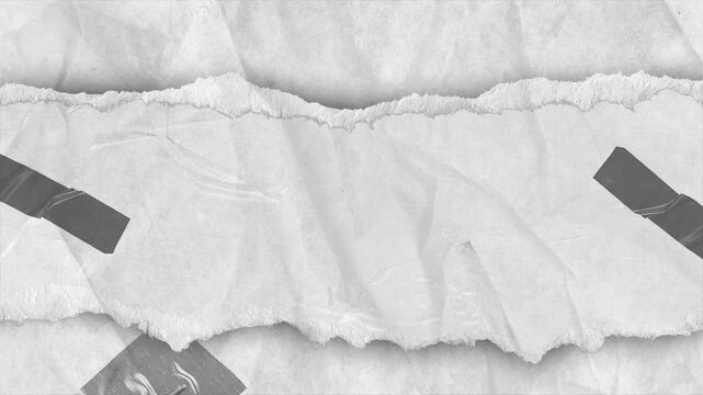 Abstract Grunge Background Featuring Ripped Paper Texture with Tape Elements.