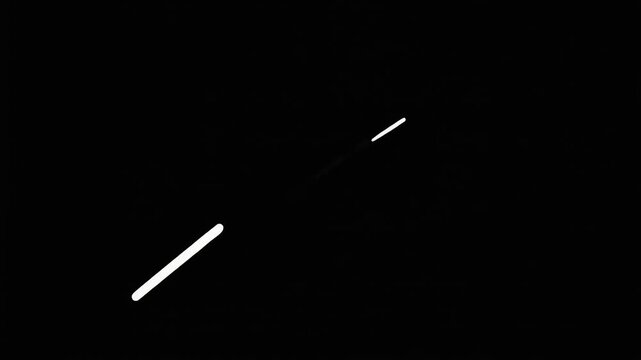 White neon zigzag line drawing animation on black background