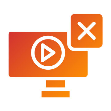 Ad Blocker Line Icon Style