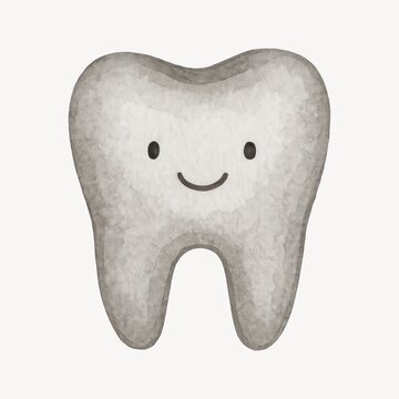 Cute smiling tooth illustration