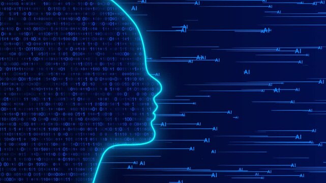 Digital AI Artificial intelligence Futuristic brain concept