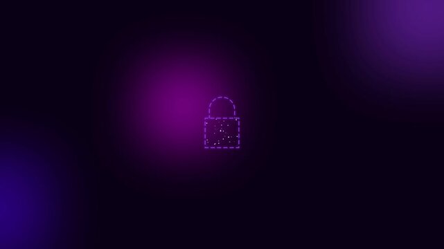 Digital cybersecurity padlock icons glowing on dark background