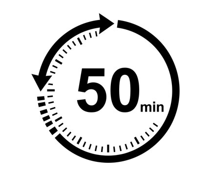50 minutes timer countdown icon