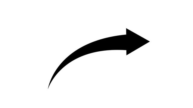 Curved arrow rotates counterclockwise against a white backdrop
