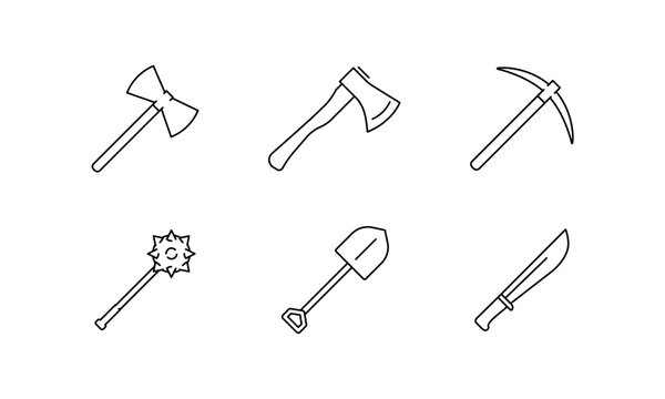 Medieval Weapons and Tools Icons