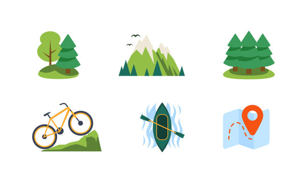 Outdoor Activity Icons Set