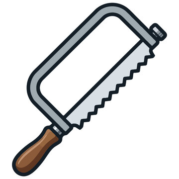 Coping Saw Hand Tool Vector Illustration Icon