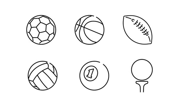 Collection of Sport Balls Icons