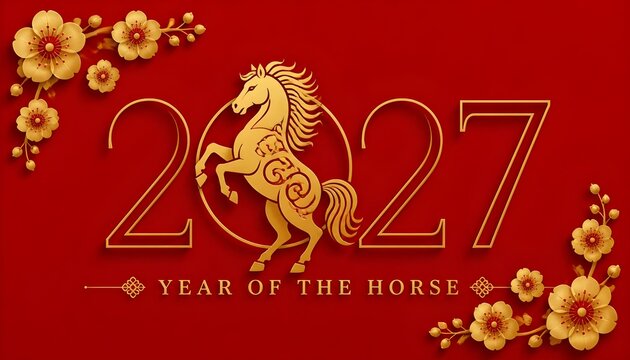 Wishing you a joyful Chinese New Year 2027, the Year of the Horse, filled with numbers and words of happiness!
