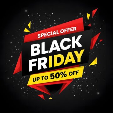 Black friday special offer banner with discount