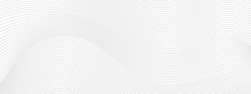 Abstract White and Light Gray Wavy Lines Background Vector with Soft Dynamic Flowing Mesh Curve Texture for Business Banner, Minimalist Presentation, Modern Graphic Cover