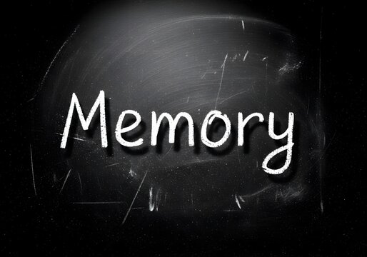 Memory written on chalkboard