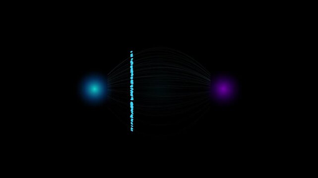 Abstract digital network connection with glowing particles