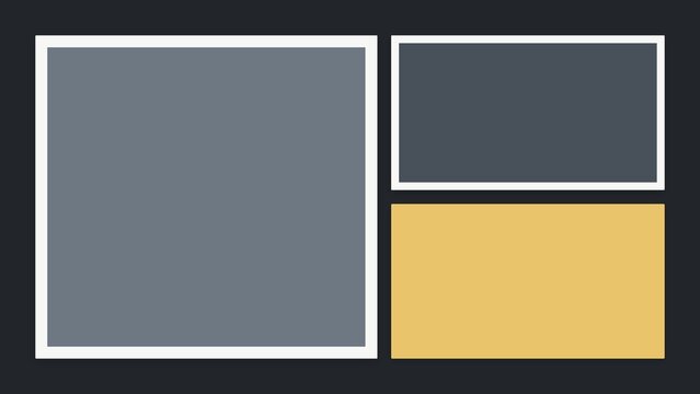 Design layout template with empty photo frames and placeholders for your content in a modern minimalist style ui ux web design mockup