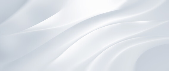 Fototapeta premium Abstract white and silver luxury wavy texture fluid background