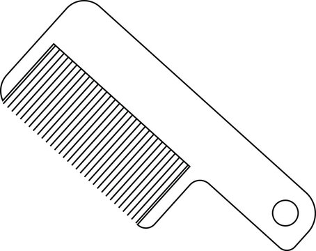 black and white comb vector illustration #4