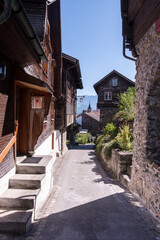 Fototapeta premium Ausblick von Schloss Werdenberg im Sommer in der Schweiz