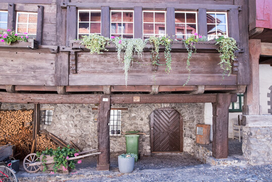 Ausblick von Schloss Werdenberg im Sommer in der Schweiz