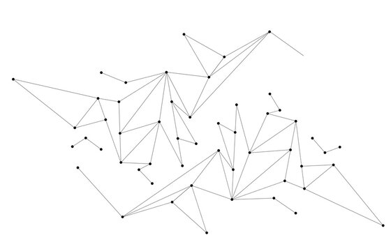 Skeletal plexus wireframe knockout overlay with transparent background for simple tech logo