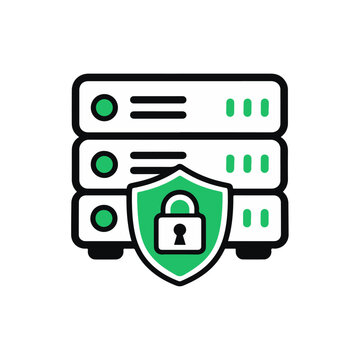 Secure Server Data Security Padlock Icon
