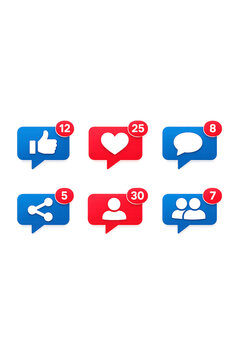 Social media interface with like, comment, share, and message features.