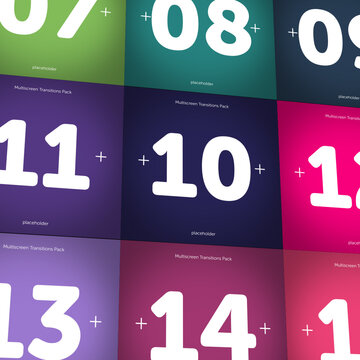 Premium Transitions Multiscreen X15 11 Variations SQUARE &ndash; Fifteen Screen Transitions, Multi Video Grid Layouts, Split Screens and Dynamic Panel Effects for Professional Video Editing