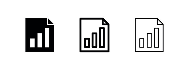 Obraz premium Bar Chart Report Icon for Analytics