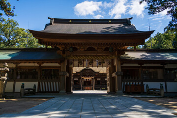 Fototapeta premium Oyamazumi Shrine in Imabari, Ehime, Japan – Historic Shinto Shrine on Omishima Island