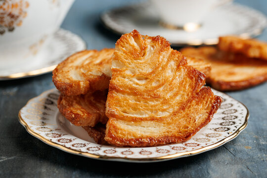 Le Sfoglie Sweet Puff Pastry Biscuits on Plate