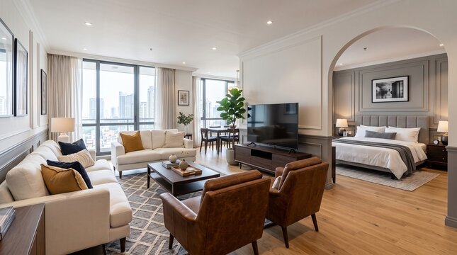 Modern 2BHK Flat Interior Design &ndash; Stylish and Contemporary Living Space