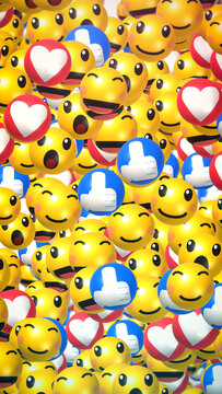 Emoticon smiley social media background animation loopable