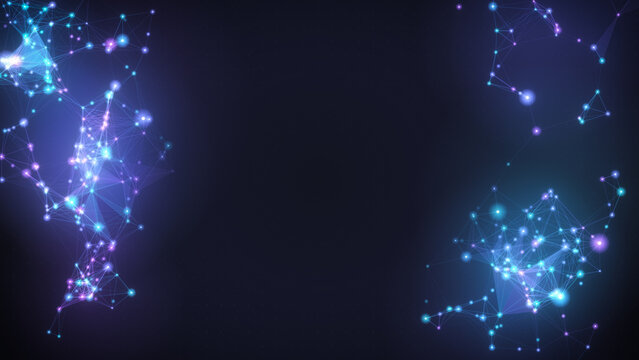 Generic tech background loop connected strings animation