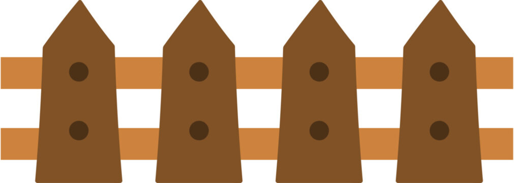 wooden fence barn and farm elements clipart illustration 
