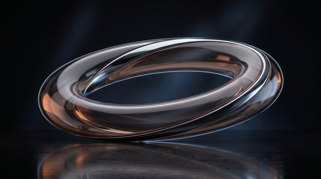 Dark metallic interlocking rings representing secure data encryption and unbreakable corporate network infrastructure