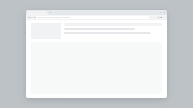 Minimalist web browser window interface mockup on a neutral gray background