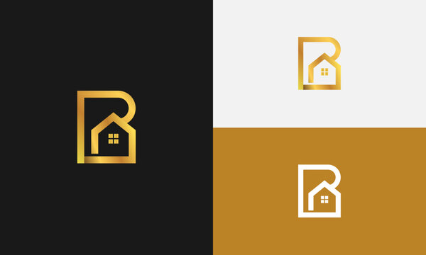 RA Real Estate Lettermark Logo with Modern House Monogram , R letter , a letter , real estate logo 