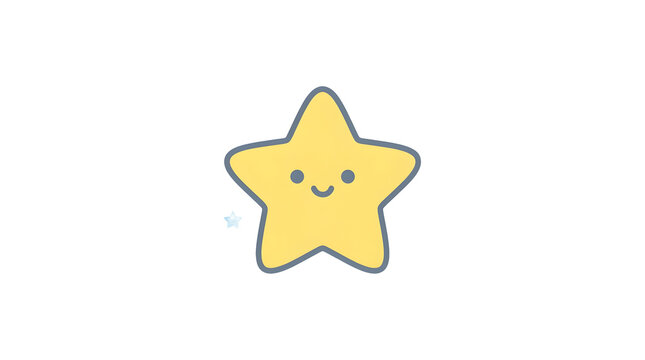 Cute Star Cartoon Character
