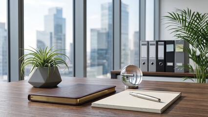 Fototapeta premium Executive Office Desk Colombo – Strategic Planning and Leadership – Premium Commercial Photography Style