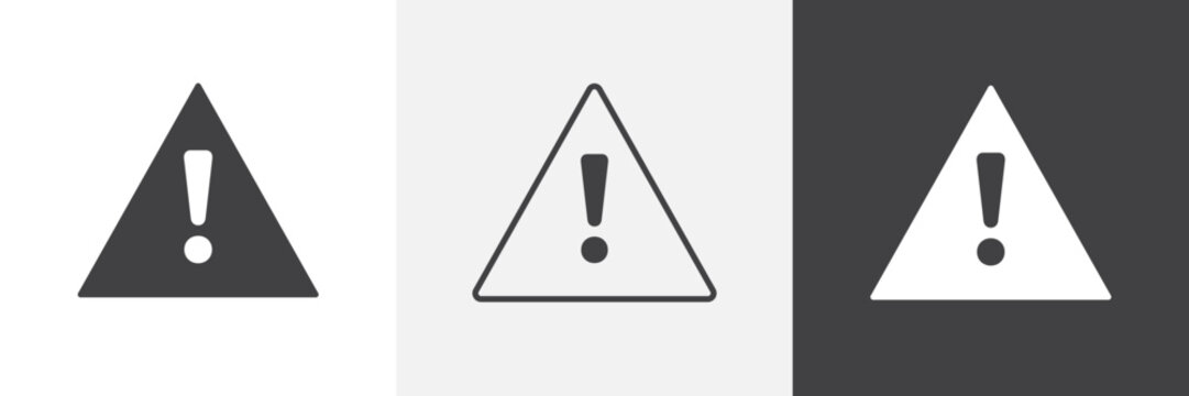 Risk icon flat outline in black