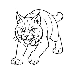 Aggressive Bobcat Mascot © ieps