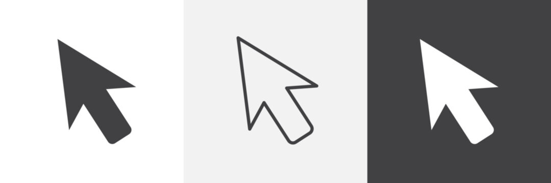 Mouse icon flat outline in black