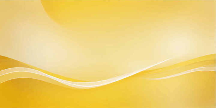 Abstract Yellow and Golden Wave Background with Flowing Curves, Bright Gradient Lines and Modern Vector Illustration for Wallpaper, Banner, Poster and Decorative Design