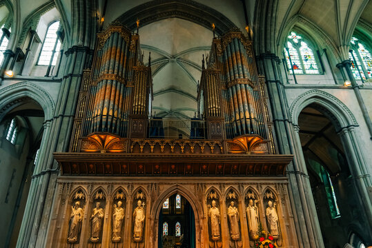 Interior of the presbytery at Rochester Cathedral in Rochester, Kent, England, UK - 4 September 2026.