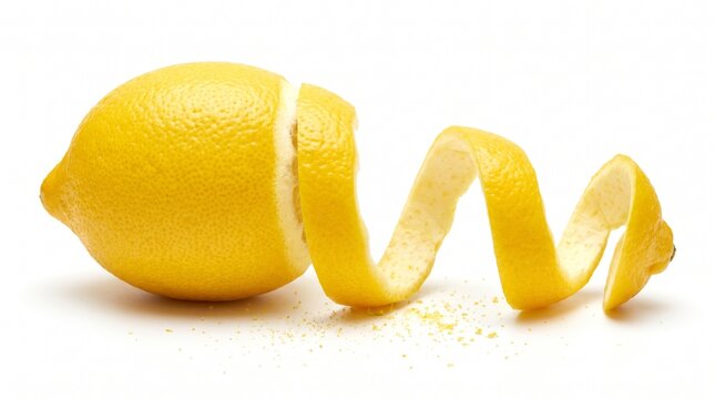 Fresh Meyer Lemon Zest Spiral and Whole Frui