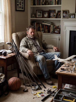 Man Losing Interest in Hobbies and Activities Due to Depression