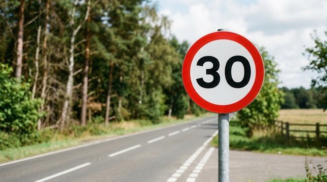 Rural Road Speed Limit Sign 30mph