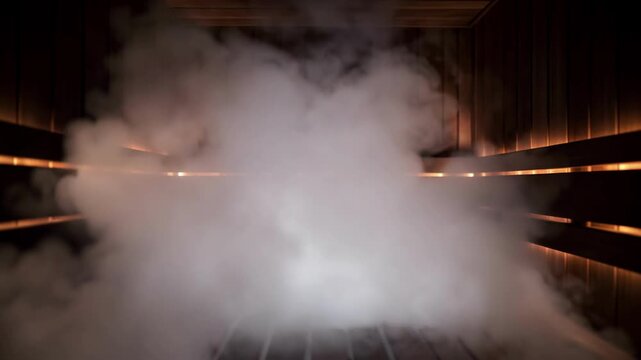 Smoke Burst With Orange Light Streaks.